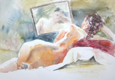 nude with mirror