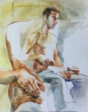 seated musician
